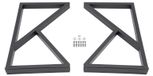 StarTech Set van 2 meubelpoten - tafelpoten - K-vormig - metaal - industrieel design - zwart - draagvermogen 200 kg