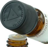 Berivita Kindveilige Druppeldoppen DIN18 0,7mm voor etherische olie - 50 stuks - Zwart - Tastbare Gevarenaanduiding