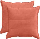 vidaXL - Taie d'oreiller - 2 pièces - BOIS - Rouge-orange - 55 x 55 cm - velours côtelé