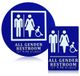 ADA Set de 2 Plaques de Toilette avec Braille