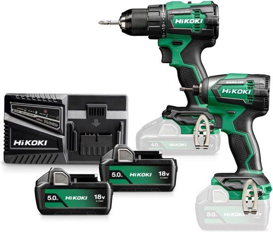 HiKOKI KC18DEWBZ Accu Combiset Boor-schroefmachine DS18DE + Slagschroevendraaier WH18DE