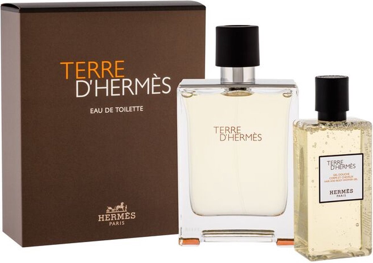 Hermès Terre d`Hermès Giftset - 100 ml eau de toilette spray + 80 ml showergel - cadeauset voor heren