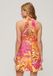 Superdry Mouwloze mini-jurk met print - Dames - Jurken - UK10-EU38 - gold pink stork cloud