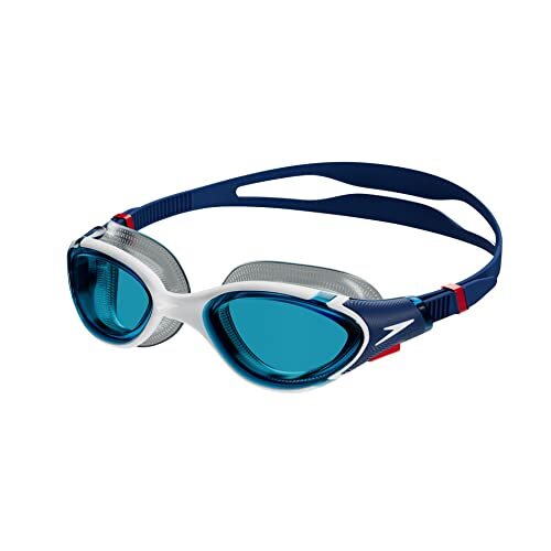 Speedo Unisex Volwassen Biofuse.2.0 Goggles, Blauw/Wit, OneSize