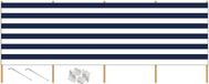Gebro Broekhof Vuurwerk Int. B.V. Strand/camping windscherm gestreept wit/blauw 2,75 meter x 150 cm incl. haringen en scheerlijnen