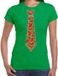 Bellatio Decorations T-shirt dames - groen - meloen stropdas - foute party/themafeest M