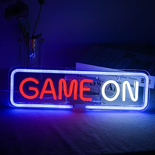 WanXing Game Op Neon Sign Game Led Neon Licht USB Acryl Decoratieve Lichten voor Gaming Kamer Slaapkamer Thuis Bar Game Competitie Club Party Verjaardagscadeau