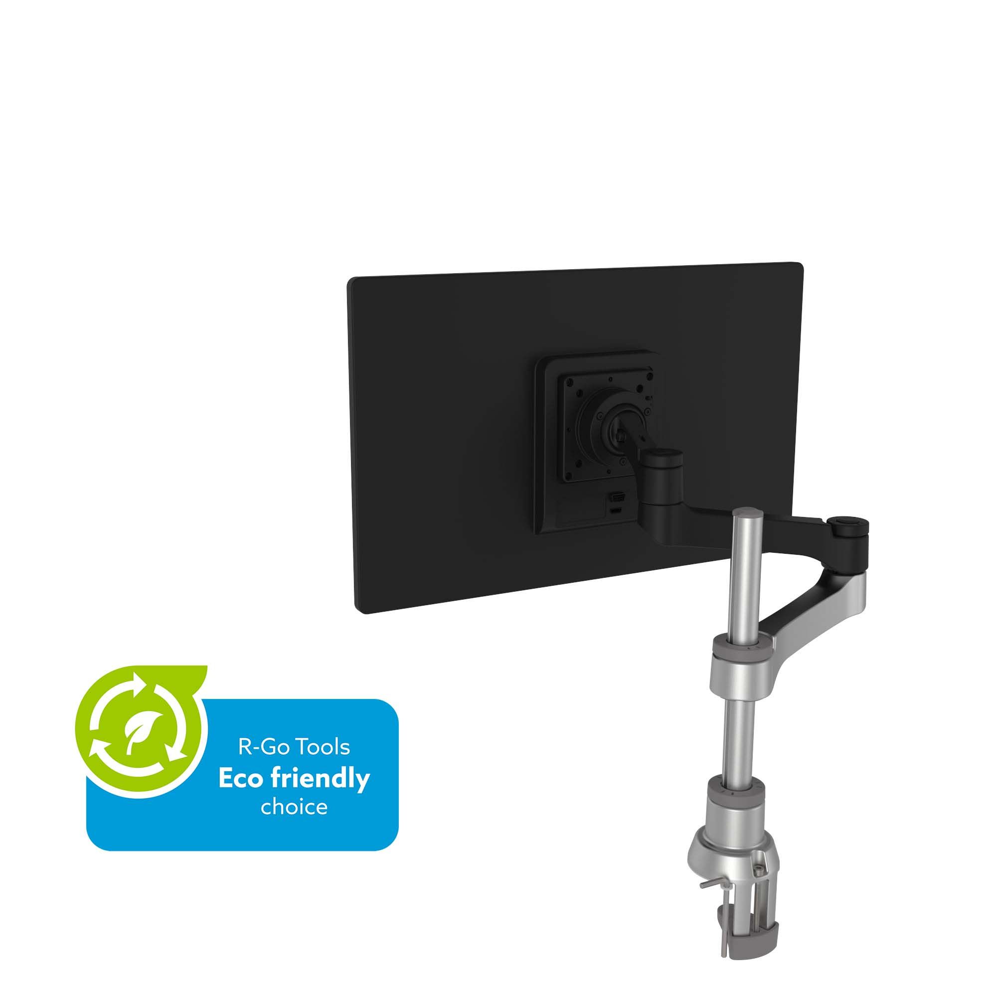 R-Go Tools R-Go Zepher 4 C2 Monitorarm - Zwart/Zilver