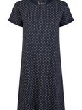 By Louise Essential Dames Nachthemd Korte Mouw AOP Blauw - Maat XL