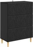 vidaXL Ladekast Zwart 66 x 34,5 x 90 cm Bewerkt hout