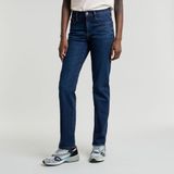 G-Star Strace Straight Wmn Dames Jeans 24/28 Katoen Elastaan Worn in Aster Blue