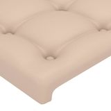 VidaXL Hoofdbord met randen 103x23x118/128cm kunstleer Cappuccino