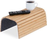 Merkloos Relaxdays Armleuning dienblad - Bamboe - 42 x 34 cm