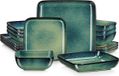 Hanimo Luxe set van servies - 16-delig - Keramiek - Bleu/Vert