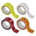 EMOS Reflecterende tape, 12 stuks reflecterende band/reflecterende tape, zelfklevend, 4 kleuren, elk 2,5 cm x 2 m, zichtbaarheid op 200 m afstand, UV-bestendig, rubberen lijm