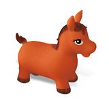 MONDO Ride On Horse Toys Kinderzitje Opblaasbaar Paard om Rijden Springdier Hoge Kwaliteit 09689, Kleur Bruin, S, 9689