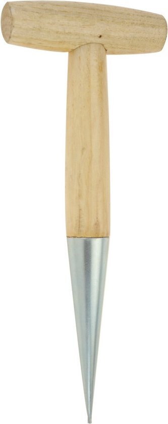 Garden Pro Pootstok 11 X 28,5 Cm Hout/staal Blank/zilver