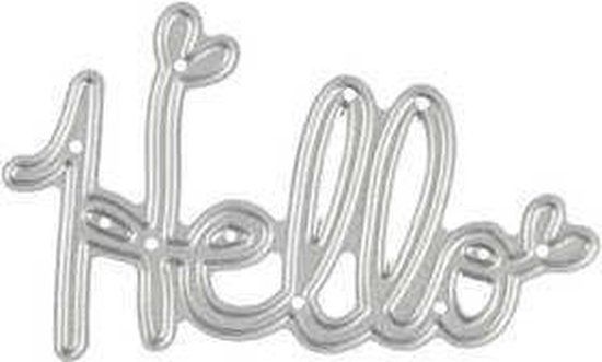 Die Cut - Snijmal, afm 59x36 mm, Hello, 1stuk