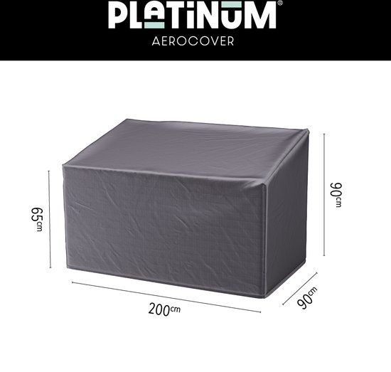 Platinum AeroCover Loungebankhoes - Hoge Rug - 200x90xH65/90 - Antraciet