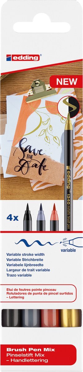 Edding Brushpen 1340 letteringset ass