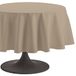Coucke tafelkleed rond Uni zand katoen 180 cm