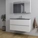 Saniclass Chaci Badkamermeubelset - 100x46x55cm - keramische wastafel zwart - 1 wasbak - 1 kraangat - 2 lades - spiegelkast - mat wit