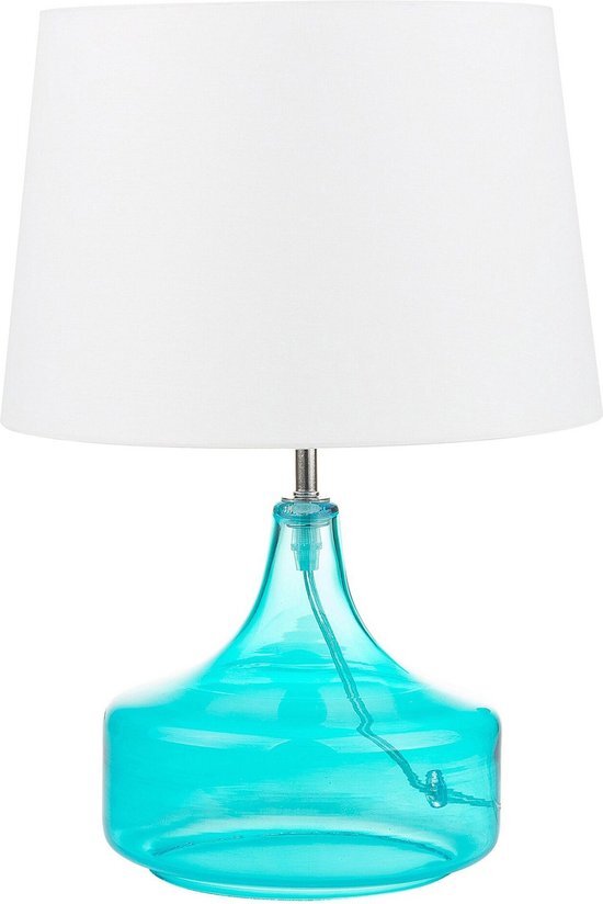 Beliani erzen - tafellamp-blauw-glas
