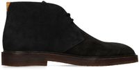 Manfield - Heren - Zwarte suède desertboots - Maat 44