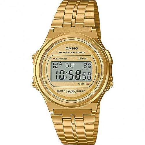 Casio Vintage Iconic A171WEG-9AEF Unisex Horloge 37 mm - Goudkleurig