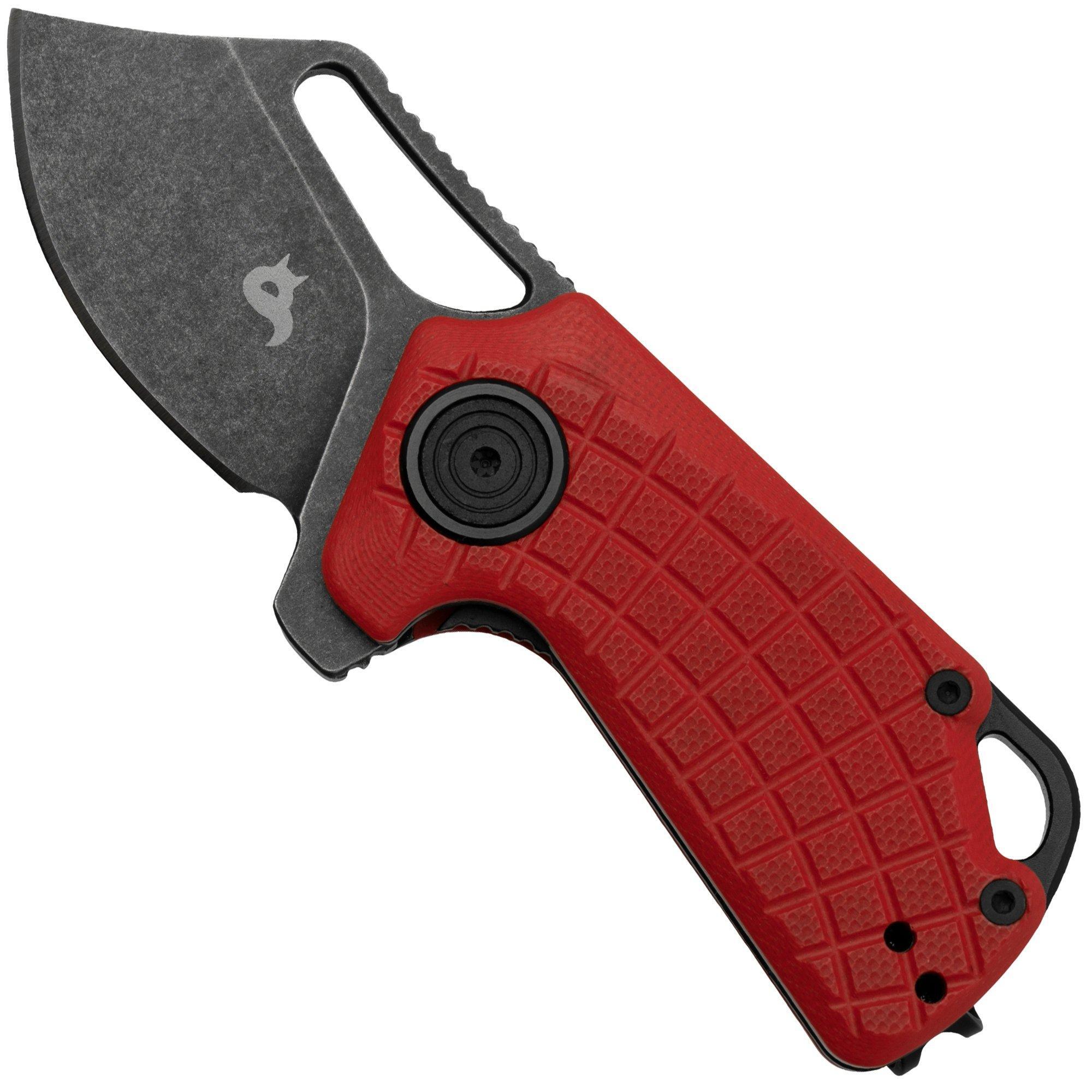 Fox Black Puck BF-761R Blackwashed D2 Red G10, zakmes