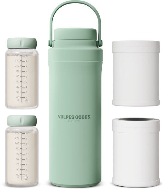 Vulpes Goods® BabyCare - Draagbare Melkkoeler Pro - Groen Pro