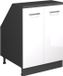 Vicco Rion meuble pour mur incliné – 60 x 81,6 cm avec 2 portes, corps de meuble 60 cm de profondeur Blanc Laqué brillant
