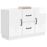 vidaXL Dressoir met lade Hoogglans Wit 89 x 34,5 x 57 cm Bewerkt hout