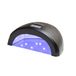 SEMILAC UV-ledlamp 24 W/48 W, geheel zwart – nagellamp met dubbele led, timer, bewegingssensor en lage warmtemodus
