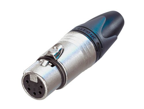 Neutrik NC5FXX - XLR connector - female - 5-pin - metallic, zwart