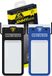 Cressi Jimmy Telefoonhoes, bundel, zwart + azuurblauw, 2 zachte waterdichte telefoonhoesjes, 1 zwart + 1 blauw, 17 cm, volwassenen, uniseks