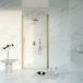 Fortifura Galeria Douchedeur - 60x200 - profiel veiligheidsglas - antikalk - PVD - geborsteld messing (goud)