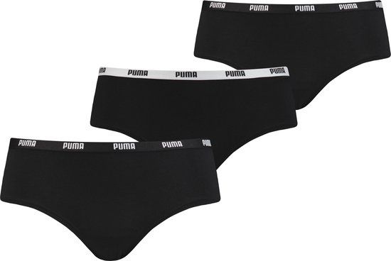 PUMA Basic 3P Dames Hipster - Zwart - Maat XS