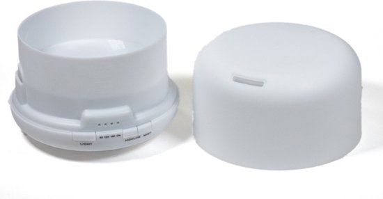Yogi & Yogini Meditation Aromadiffuser Pure White - 500 ml - LED - Zwart/Grijs