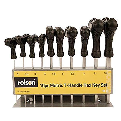Rolson 40320 - T-handle Hex Key Set - 10 Pieces
