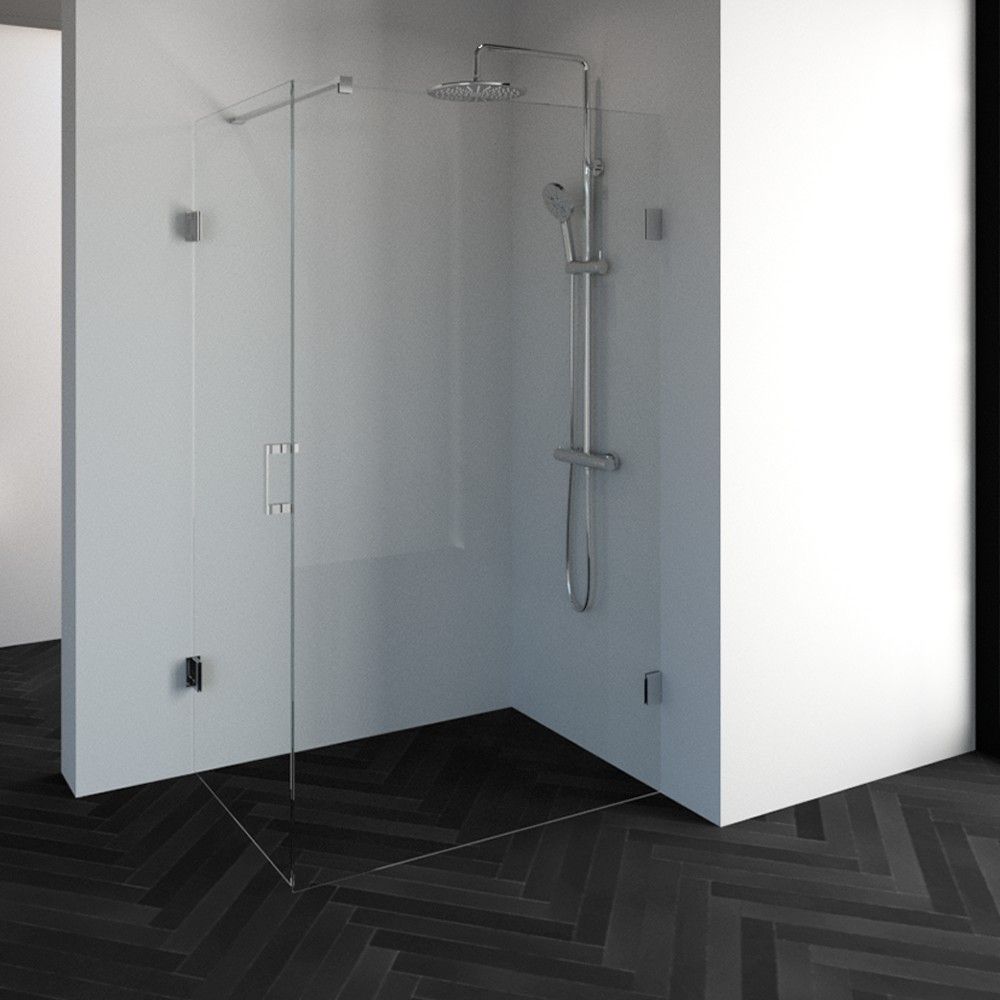 Tapo Creative rechthoekige douchecabine 2 delig 120x80 chroom