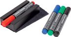 Sigel BA151 Bordwisser - met pennenhouder en 4 boardmarkers - Zwart