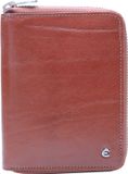 Esquire Toscana Zip Wallet Brown Bruine