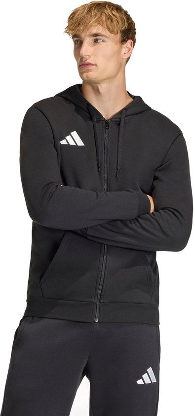 Adidas Performance Entrada26 Hoodie Met Lange Ritssluiting - Heren - Zwart