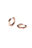 Purelei Hexagon oorbellen – roestvrij staal 14K verguld / 18K roségoud / zilver – geometrisch zeshoekig design – statement sieraden dames – 15,16 g – modern & edgy