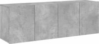vidaXL Tv-meubels 2 st wandgemonteerd 60x30x41 cm betongrijs