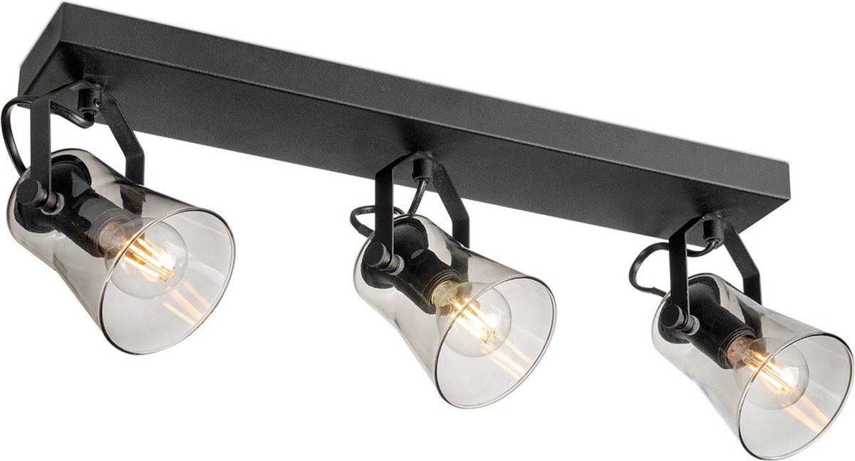 Home Sweet Home Opbouwspot Edge - Zwart - 3x E14 LED - Dimbaar
