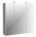 Schildmeyer Trient Spiegelkast, Badkamer, LED-verlichting, 70 x 75 x 16 cm, Grijs
