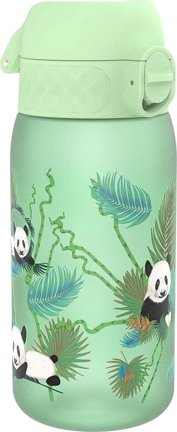 Ion8 Lekbestendig kinderfles, BPA Free, Pandas, 350 ml