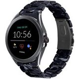 Strap-it Fossil Bracelet résine Gen 5e 44mm (noir/blanc)